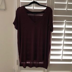 maroon tee